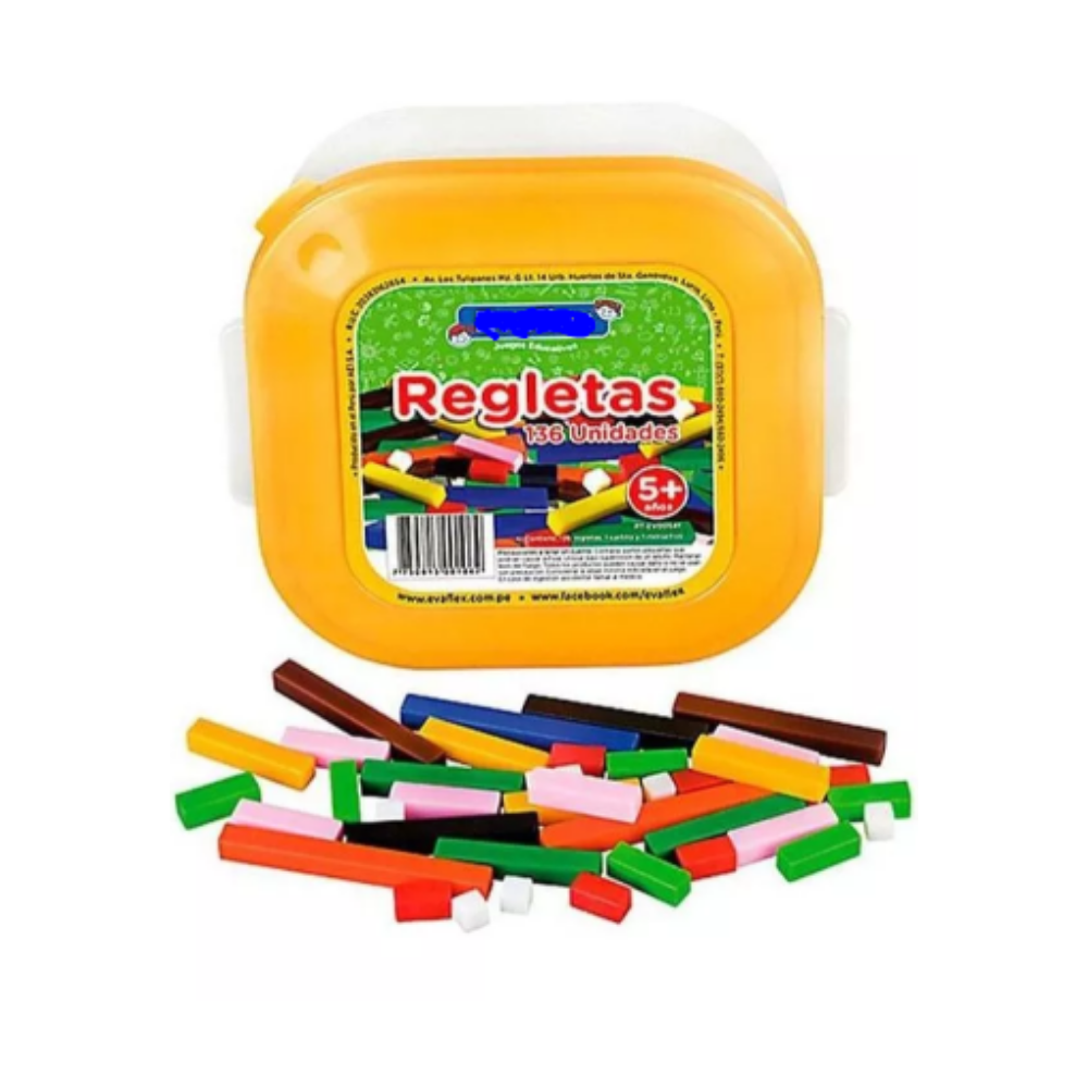 Regletas de cuisenaire de 136 piezas